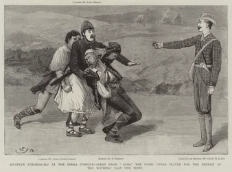 Amatørteater på Opera Comique, Scene fra Joan, Comic Opera spillede til fordel for mødrenes East End Home